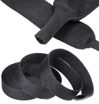 2 in 1 Heat Shrink Braided Sleeving Fabric Tubing-Perfectly fit Irregular Shape Hose/Cable/Wire (1"(25mm), 14FT)