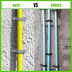 1-1/4 Inch PVC Pipe Strap, 2-Holes Conduit Pipe Clamps Plastic Pipe Supports (Grey, 20 Pcs)