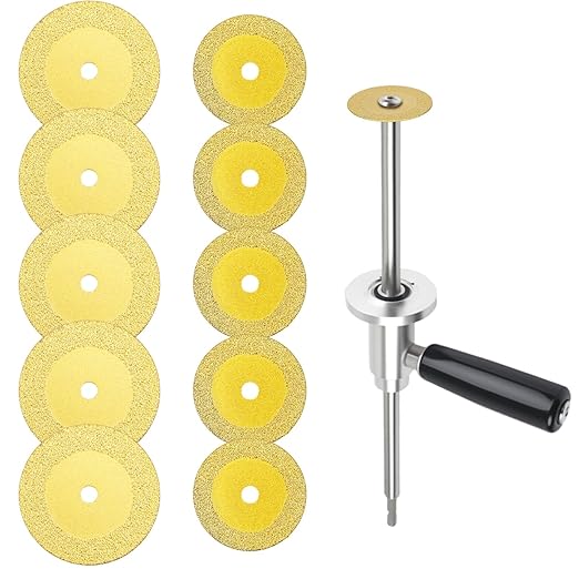 10 Pcs 40mm and 50 mm Diamond Cutting Disc Efficient Cutting Slicing Blade Enduring Slicing Wheel for Glass Marble