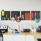 Pegboard Rack Garage Storage Steel Horizontal Peg Board Pack,Steel Pegboard Heavy Duty- 4 Pack 16-Inch X 16-Inch Metal Peg Board Tool Organization Panels(Black)