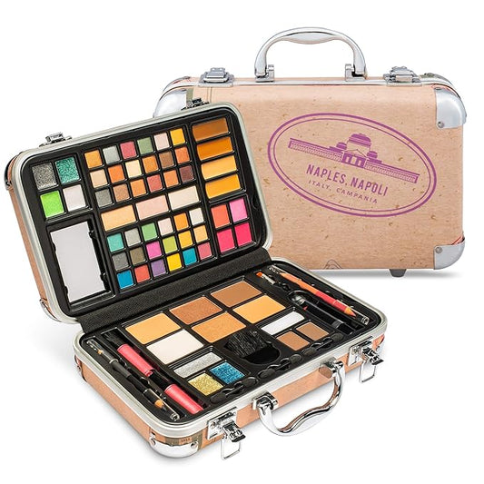 Makeup Kit Gift Set - 41 Eye Shadows, 7 Body Glitters, 1 Lip Liner Pencil, 1 Lipsticks, 4 Blushs, Eye liner pencil, 5 Concealers, 2 Lip Gloss, 5 Bronzers, Mirror-VeraVaultWomen
