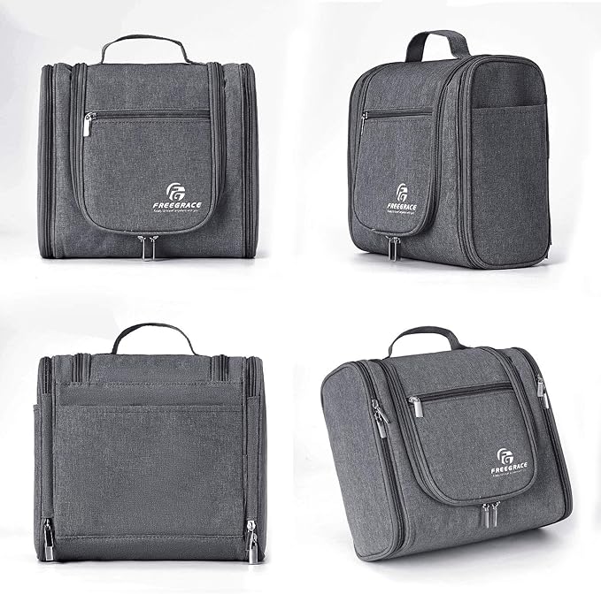 Hanging Toiletry Bag Extra Large Capacity | Premium Travel Organizer Bags For Men And Women | Durable Waterproof Nylon Bathroom, Shower, Makeup Bag For Toiletries, Cosmetics, Brushes