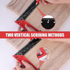 12 Inch Framing Carpenter Square, Woodworking Square Ruler, Try Square Tool, L Square Ruler, Layout Tool, Right Angle Ruler with Retractable Ledge and Scribe Mark Pin