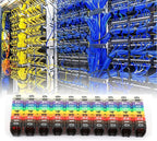 100Pcs Digital Tube Wire Labels Cable Markers Plastic Clip-On Colorful Numbered 0-9 C-Shape for Multi-Type Cables (4mm²)