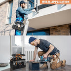 14-inch Tool Bag, Portable Tool Box Organizer Storage, Wide Mouth Tool Tote Bag with Large Zipper, 14-Pocket Adjustable Shoulder Strap and Ergonomic Handle (14" Standard Base)