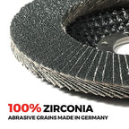 Jumbo Zirconia Flap Discs 4 1/2 for Angle Grinder, 80 Grit 4.5" x 7/8" High Density Type 29 Arbor Grinding Wheels for Wood Finishing, Rust Removal, Metal Sanding - 10 Pack