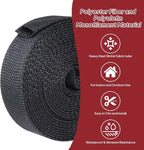 2 in 1 Heat Shrink Braided Sleeving 3/8 inch Cloth Wiring Harness Loom Abrasion Resistant Sleeve for Protection Cable/Sheath (10mm ID-29ft)