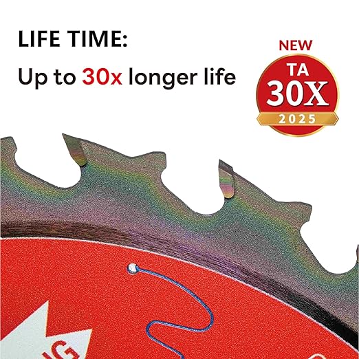 Circular Saw Blades Woodworking TA Series,7-1/4" 24-Tooth 5/8" Arbor Framing/General Purpose Saw Blade,Special Anti-Thermal Adhesion Coating on Cutting Edges -TA, 7-1/4" 24T TA