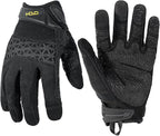 HANDLANDY Mens Work Gloves Touch screen, Utility Mechanic Gloves, Flexible Breathable Fit- Padded Knuckles & Palm