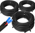 Sasylvia 1/4", 1/2", 3/8" x 500 ft Split Wire Loom Tubing Automotive Wire Loom Assortment Split Cable Sleeves Bulk Flexible Electrical Conduit Protective Kit
