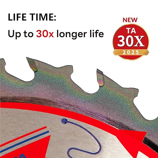 10-Pack 6-1/2" 24-Tooth 5/8“ Arbor Woodworking Circular Saw Blade,Framing/General Purpose, Special Anti-Thermal Adhesion Coating on Cutting Edge - TA,High Finish,Long Life,6-1/2" 24T 5/8"