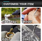 AM ARROWMAX Mini Electric Engraving Pen, 36 Bits With Aluminum Case, Bluetooth, APP, Cordless Mini Rotary Tool, Engraving Pen for Metal, Wood, Glass and Plastic, (SGS MINI) Black