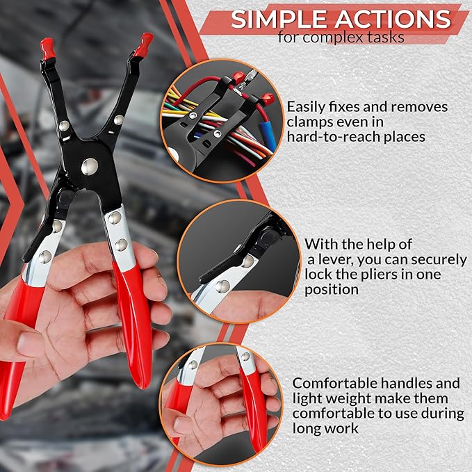 Car Wire Soldering Pliers 9.5 Inch – Carbon Steel Welding Pliers with Non-Slip Grip – Comfortable Design for DIY Soldering, Electrical & Welding Tasks – Precision Tool for Secure Wire Handling