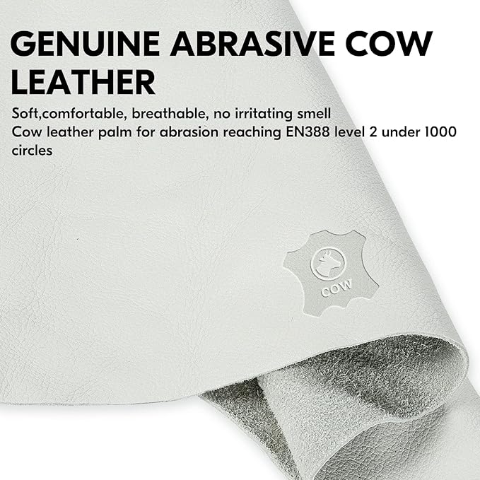 Vgo... Chainsaw Gloves,12-Layer Saw Protection on Left/Both Hand Back,Cow Leather Gloves,Touchscreen