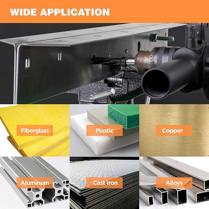 1-1/16" Bridge/Construction Reamer, M2 HSS Taper Chucking Reamer Drill Bit for Steel Alloy Aluminum Metal Wood Plastic, 1/2” Shank Chuck, Spiral Flutes, to Enlarge/Align Holes