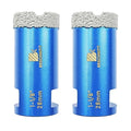 1-1/8 Inch Diamond Core Drill Bit for Porcelain Tile Ceramic Marble Granite Drilling,BRSCHNITT 2pcs Vacuum Brazed Diamond Hole Saw with 5/8-11 Thread (28mm 2pcs)
