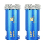 1-1/8 Inch Diamond Core Drill Bit for Porcelain Tile Ceramic Marble Granite Drilling,BRSCHNITT 2pcs Vacuum Brazed Diamond Hole Saw with 5/8-11 Thread (28mm 2pcs)