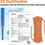 AOLEBA 8.5mm Static Climbing Rope, Outdoor Rock Climbing Ropes, Heavy Duty Rappelling Rope for Fire Rescue, Escape, 10M(32Ft) 20M(64Ft) 30M(96Ft) Ice Climbing Equipment & Parachute Accessories