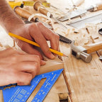 Beslands Aluminum 7-inch Rafter Square Carpenter Layout Tool Alloy Triangle Ruler Protractor Blue（Imperial）