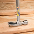 ESTWING Framing Hammer - 24 oz Long Handle Straight Rip Claw with Smooth Face & Shock Reduction Grip - E3-24S