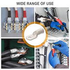 0000 Gauge Tinned Copper Cable Lugs 8 PCS 4/0 AWG-3/8(M10) Ring Terminal Heavy Duty Wire Lugs Battery Lugs, 8 PCS 4/0 Guage terminals Battery Cable Ends Connectors with 8 PCS 3:1 Heat Shrink Tube