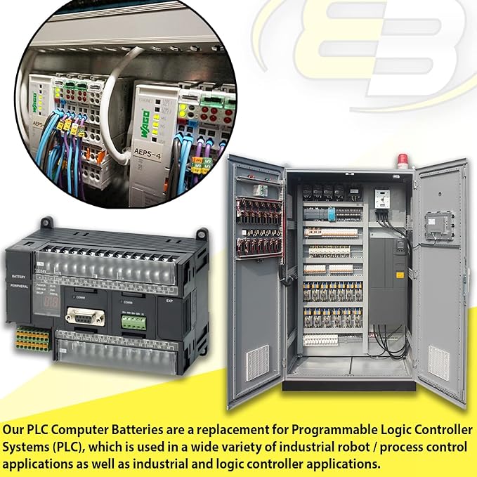 (5-Pack) Exell 3V PLC Lithium Computer Backup Batteries, Replaces A55DELTA, LIT5110, Leblonde CR17450E-R, Leblonde CR17450E-RL, Leblonde Model 77 CNC Router, Newark 25C3891
