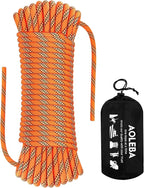 AOLEBA 8.5mm Static Climbing Rope, Outdoor Rock Climbing Ropes, Heavy Duty Rappelling Rope for Fire Rescue, Escape, 10M(32Ft) 20M(64Ft) 30M(96Ft) Ice Climbing Equipment & Parachute Accessories