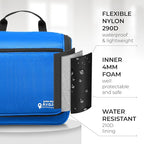 Large Hanging Toiletry Organizer - Travel Toiletry Bag for Men and Women - Waterproof Hygiene Bag with Metal XXL Swivel Hook, Sturdy Zippers and 19 Compartments for Toiletries, Makeup (Light Blue)