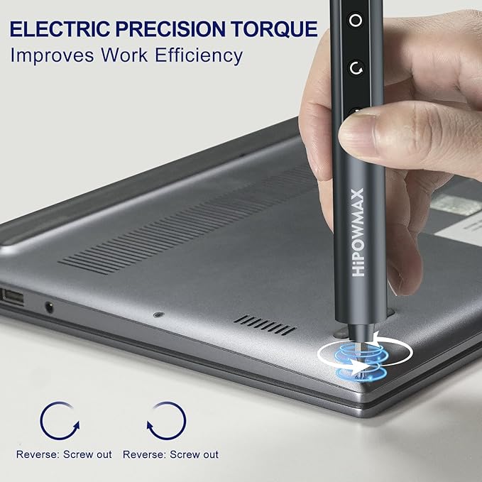 Mini Electric Screwdriver Set, 49-in-1 Electric Precision Screwdriver Cordless, 5 Torque Settings, LED Lights, Pry Bar, Tweezer, Repair Tool Kit for Computer PC Phone Camera Watch