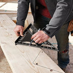Beslands Aluminum 12-inch Rafter Square Carpenter Measuring Layout Tool Alloy Metal Triangle Ruler Imperial Protractor for Woodworking and Carpentry