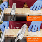 Table Saw for Jobsite 8-inch, 6.7-Amp Copper Motor, Cutting Speed up to 3576RPM, 24T Blade, Compact Portable Table Saw Kit, with Sliding Miter Gauge DIY Woodworking and Furniture Making, Orange