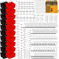 ELEAD 297 Piece Pegboard Hooks Kit, Peg Board Organizer Accessories with Bins for Organizing Various Tools, Fit 1/8 or 1/4 inch Pegboard for Hanging Storage, Garage Kitchen Bathroom Craft Room
