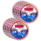 HOJR's 10-Piece Blade Set Features a Special Heat-Resistant Non-Stick Coating for Durability. Thin and Sharp, Suitable for framing and Ordinary Wood. W7-1/4 24-Tooth 5/8-inch - TA