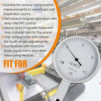 0.0005" Dial Indicator Brass Test Indicator with 7 Jewels Bearings Accuracy 0.0004 Big Face Imperial Dial Indicator for Machinist Engineer Inspection Measurement (Model 201-0066)
