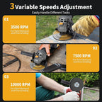 5" Cordless Angle Grinder Kit, Brushless Battery Grinder with 2x4.0Ah Batteries & Charger,125MM 10000 RPM Variable Speed Amoladora Angular,Esmeriladora for DIY Metal Cutting,Grinding,Polishing