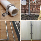 30 Pcs 1-1/2inch Rigid Pipe Strap,Two Hole Stainless Steel Strap U Bracket, Widened Tube Strap Tension Clip Assortment Kit Heavy Duty Pipe Clamp for Pipe Fixing（50mm）