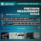 Libraton Inside Pipe Cutter for PVC Pipe, Internal Plastic Cutter Plumbing Tools Set with Deburring Tool, PVC Pipe Cutter Diamond Grit Cutting Wheel for Impact Drivers and Drills, PVC Cutter Tool