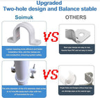 30 Pcs Conduit Pipe Strap Clamps,SCH 1/2 in (20 MM), Two Hole Plastic Pipe Clips Non-Metallic Conduit Pipe Conduit Clamps PVC Conduit Clamps