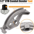1/2-inch EMT Conduit Pipe,Conduit Hand Bender Tool for 1/2 in. EMT Pipes,Bender Head Aluminum
