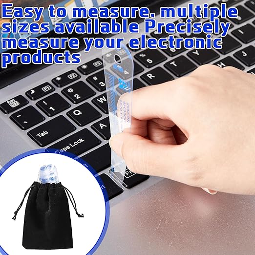 1 Set Plastic Feeler Gauge 0.05mm to 3mm Metric Gap 21 in 1 Measurement Tool 21 Leaf with Black Velvet Storage Bag for Automobiles, Electronics Industry Measuring Gap