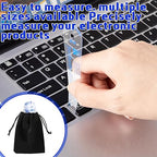 1 Set Plastic Feeler Gauge 0.05mm to 3mm Metric Gap 21 in 1 Measurement Tool 21 Leaf with Black Velvet Storage Bag for Automobiles, Electronics Industry Measuring Gap