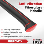 ARROW 16oz Claw Hammer with Shock-Absorbing Fiberglass Handle, Smooth Face and Forged Steel Head, Curved Claw Hammer for Carpentry and General Purpose