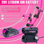 Cordless Detail Sander with 2Pcs Batteries and Charger, 20V 2Amp Electric Power Hand Sander with 22Pcs Sandpapers & Dust Collection System, Palm Sanding Tool for Woodworking, Polishing Wood Furniture