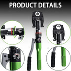 AMZCNC Pipe Press Tool with1/2,3/4,1" Dies for Copper Pipe and F877 Stainless PEX Press Sleeves,3/8",1/2",5/8",3/4",1" Dies for ASTM F1807 Pex Pipe Copper Ring Pipe Fittings Crimping Tool