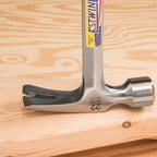 ESTWING Framing Hammer - 22 oz Long Handle Straight Rip Claw with Smooth Face & Shock Reduction Grip - E3-22S