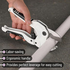 Bates- PVC Pipe Cutter, Cuts up to 1-5/8", Ivory Ratcheting PVC Pipe Cutter Tool, Pipe Cutters PVC Pipe Shears, Plastic Pipe Cutter, PEX Pipe Cutter, PVC Cutter Tool, PVC Ratchet Cutter