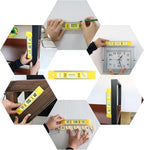 DOWELL 9 Inch Magnetic Box Level Torpedo Level,3 Different Bubbles/45°/90°/180°Measuring Shock Resistant Torpedo Level