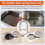 Drain Auger, Drain Snake With Drill Adapter, 25ft Plumbing Auger Heavy Duty Flexible Sink Steel Plumbing Auger Bathroom Hair Clog Removal Tool, Manual Or Powered for Shower & Bathtub Clog