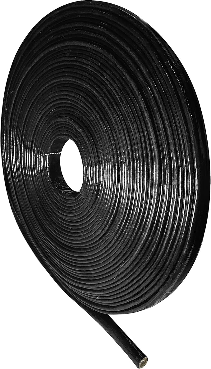 5/8 ID Heat Shielded Fire Thermo Armor Fire Sleeve Silicone Coated Fiberglass for Hose Lines & Electrical Wiring Black, 3 feet