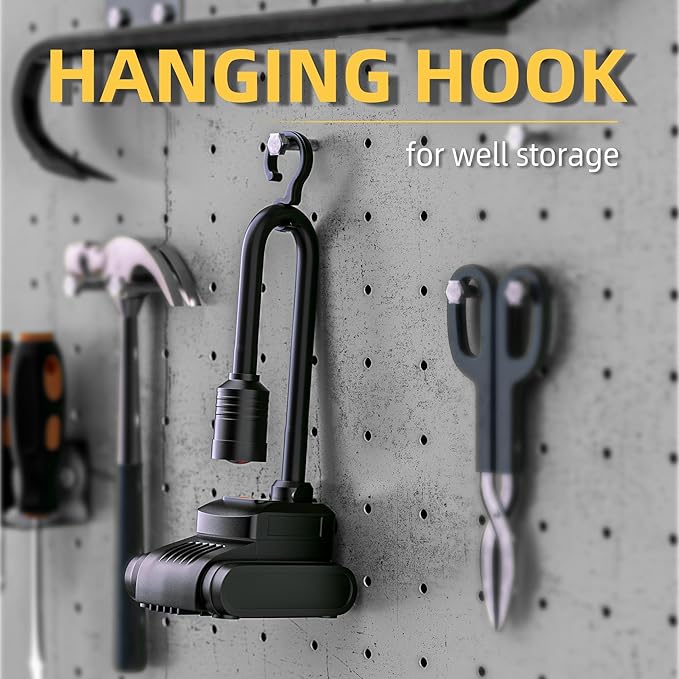 LED Work Light, 5000mAh Magnetic Gooseneck Light Rechargeable, 2000 Lumen 360°Flexible Mechanic Lamp with Hook, Job Site Lights for Men, Work Bench, Auto-Repairing, Emergency, Power Outage